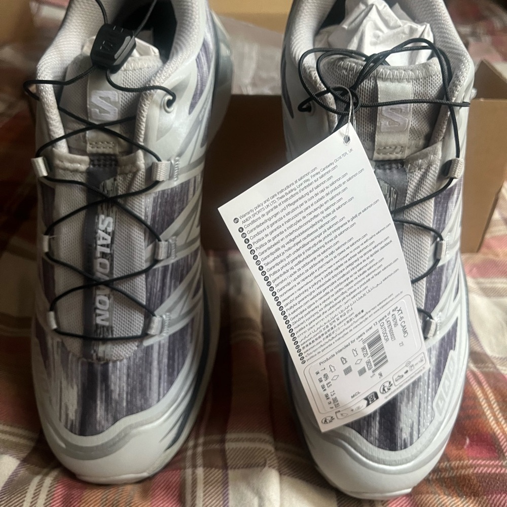 Salomon XT-6 Camo Sneaker in Gray Violet and Silver - Picture 3 of 4